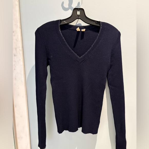 Anthropologie Sweaters - Moth by Anthropologie Navy Blue V-Neck Sweater